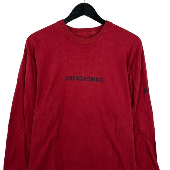 Abercrombie & Fitch Spell Out Muscle Fit Long Sleeve Tee - Picture 2 of 7